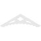 Ekena Millwork Pitch Wellington Architectural Grade PVC Gable Pediment, 60"W x 17 1/2"H x 1"P (7/12) GPP060X018X100WEL - alternate 2